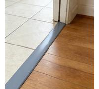 Tira de transición de vinilo autoadhesiva de 2 pulgadas de 3.3 a 32.8 pies, moldura de suelo laminada, tira divisora plana para unir juntas de suelo, umbral de alfombra, azulejos de suelo (gris, 2