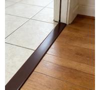 Tira de transición de vinilo autoadhesiva de 2 pulgadas de 3.3 a 32.8 pies, moldura de suelo laminada, tira divisora plana para unir juntas de suelo, umbral de alfombra, azulejos de suelo (café, 2