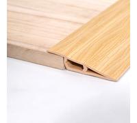 Tira de transición de vinilo para umbral de puerta de 3 metros, borde de alfombra autoadhesivo para borde de puerta laminado, rampas de umbral de altura (tamaño: 17-20 mm, color: grano de madera)