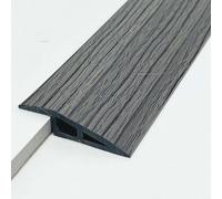 Tira de transición de vinilo para umbral de puerta de 3 metros, borde de alfombra autoadhesivo para borde de puerta laminado, rampas de umbral de altura para (tamaño: 12-15 mm, color: patrón gris