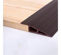 Tira de transición de vinilo para umbral de puerta de 3 metros, borde de alfombra autoadhesivo para borde de puerta laminado, rampas de umbral de altura (tamaño: 7-10 mm, color: nogal negro)