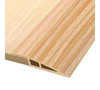 Tira de transición de vinilo para umbral de puerta, tira de transición autoadhesiva para borde de puerta laminado de 2/5 a 3/5 pulgadas (grano de madera amarillo claro, 10 pies)