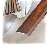 Tira de Transición en T Aluminio para Suelo Laminado - Perfil Divisorio de Puerta, Unión Entre Pisos, Tira Divisora para Umbral de Puerta y Huecos de Suelo(Rouge,W2cmxL120cm)