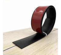 Tira de transición flexible, 5 cm de ancho, tira de transición de PVC para suelos planos, divisor de puerta para suelos laminados, tira de protección de bordes para suelos de tablones de vinilo (negro