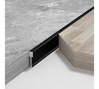 Tira de transición para laminado, azulejos y madera, relleno de huecos de aleación de aluminio para suelos contiguos, diseño cortable