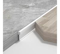 Tira de transición para laminado, azulejos y madera, relleno de huecos de aleación de aluminio para suelos contiguos, diseño cortable