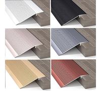 Tira de transición para suelo de alfombra blanca y negra, 2 mm de grosor, autoadhesiva, reductor de bordes para rampas de sillas de ruedas, entradas y umbrales, diseño de superposición para una