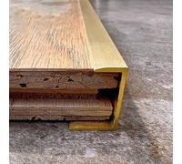 Tira de transición para suelos de latón macizo, protector de borde duradero para puertas, divisor elegante para una transición de suelos sin costuras