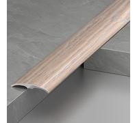 Tira De Transición Piso Aleación Aluminio - Moldura Divisoria Versátil Piso Laminado, Diseño De Veta Madera, Para Puertas, Umbrales Y Rampas(Rose Gold,W 3cm)