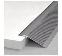 Tira De Transición Piso Aluminio: Rampas Umbral for Puertas, 36 Pulgadas, Moldura Borde Puerta Adecuada (0,4~1,8 Pulgadas)(Gray)