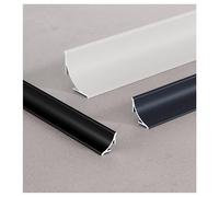 Tira De Transición Piso Aluminio, Rampas Umbral for Puertas, Puerta Metal, for Puerta/azulejo(Black,18mm/0.71in)