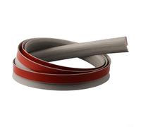 Tira de transición plana de PVC de 2 m para protección de bordes de suelos laminados, proporcionando una conexión fiable y sin costuras entre diferentes tipos de suelos (grano de madera gris)