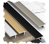 Tira de transición, Tira divisoria de piso en forma T, tira transición aluminio resistente, cubierta junta puerta for baño, cocina, dormitorio y umbral(Green,W16MM)