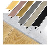 Tira de transición y moldura de suelo para suelos laminados, para puentear diferencias de altura entre 5 y 13 mm en umbrales de puerta y transiciones entre azulejos y tablones laminados (color