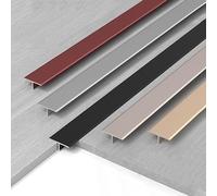 Tira de umbral adhesiva de aluminio, perfil en T, barra separadora de puerta, moldura de suelo, ancho de 2/3/4 cm (d, 4 cm) - y solut para un flujo sin costuras