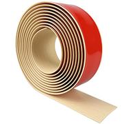 Tira de umbral adhesiva perfil de transición plano tira de transición de piso umbral de puerta grano de madera perfil PVC para suelo laminado (Beige, 200×7,5cm)