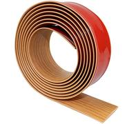 Tira de umbral adhesiva perfil de transición plano tira de transición de piso umbral de puerta grano de madera perfil PVC para suelo laminado (Amarillo, 200×7,5cm)