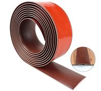 Tira de umbral adhesiva perfil de transición plano tira de transición de piso umbral de puerta grano de madera perfil PVC para suelo laminado (Rojo, 600×5cm)