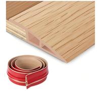 Tira de Umbral Autoadhesiva de PVC para Suelos, Perfil de Transición 1-6M para Desniveles de 7-10 mm, Para Unir Juntas de Suelo y Umbrales de Alfombras(Maple Wood Grain,1.0m/3.28ft)