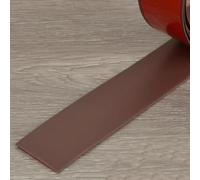 Tira de umbral autoadhesiva flexible de 5 cm, tira de transición de vinilo que amortigua el ruido para cubrir juntas, tira plana de acabado de suelos (café, 5 m)