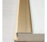 Tira de umbral autoadhesiva, protector de borde de aluminio en forma de L para umbral, escaleras, azulejos, varios tamaños (dorado, ancho x alto): 25 x 10 mm