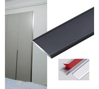 Tira De Umbral Autoadhesivo De Aluminio Para Suelo, Perfil De Transición, Tiras De Moldura De Puerta, Tapajuntas Suelo, Cubrecantos, 1 Pieza, 90 Cm De Longitud(Black,2cm/0.78in)