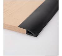 Tira de umbral de Alfombra, Tira de transición de Barra de Puerta, Borde de Alfombra, Adecuada para umbrales de Puerta/Pisos de Madera, Altura de Cubierta de hasta 10 mm (Negro)