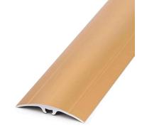 Tira de umbral de aluminio, 5 cm de ancho, antideslizante, tira separadora, tira de borde fácil de instalar, color plateado, 130 cm para una transición suave entre revestimientos de suelo