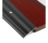 Tira de umbral de Aluminio for transición de Alfombra a Piso de Madera - Diferencia de Altura de 2 cm, Personalizable, 1 Pieza(Black,160cm)