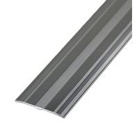 Tira de umbral de puerta antideslizante para suelos planos/desiguales, cubierta de madera a alfombra, 130 cm / 4.3ft, divisor gris para cocina y dormitorio