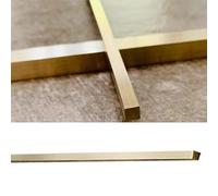 Tira de umbral de puerta de latón cepillado, barra de metal duradera para azulejos/madera, protector de costuras para madera dura, elegante solución de transición para puerta, fácil instalación