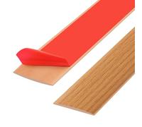 Tira de umbral de PVC de 200cm, tiras de transición de piso, tiras de cubierta de piso laminado, tira divisoria de puerta de piso autoadhesiva (4cm, grano de madera amarillo)