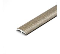 Tira de umbral de PVC de 25 x 6,8 mm, tira de transición en forma de T para suelos, tira de unión para cubrir huecos de baldosas laminadas(Gray)