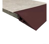 Tira de umbral de PVC de 39 pulgadas para transiciones a nivel de suelo, incluyendo azulejos laminados a vinilo y bordes de madera dura (marrón oscuro)