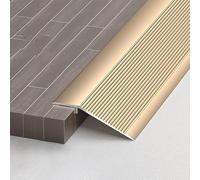Tira de umbral de transición de aluminio, reductor de pisos temporal, rampas de 36/48 pulgadas for puertas, madera a baldosas, laminado, vinilo, concreto(Gold,130CM/4.3FT)
