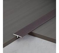 Tira De Umbral Para Pisos Y Baldosas De Madera, Perfil De Transición Para Piso Con Moldura En T, Tira De Transición Para Eliminar Juntas Tarima(Black walnut,4cm/1.57in)