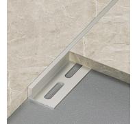 Tira De Umbral Perfil De Borde De Escalera 100CM*3 Piezas, Perfil De Transición, Tira De Transición De Piso Forma De L(Champagne,2cm/0.78in)