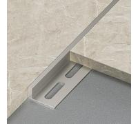 Tira De Umbral Perfil De Borde De Escalera 100CM*3 Piezas, Perfil De Transición, Tira De Transición De Piso Forma De L(Grey,2.5cm/0.98in)