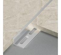 Tira De Umbral Perfil De Borde De Escalera 100CM*3 Piezas, Perfil De Transición, Tira De Transición De Piso Forma De L(Silver,1.2cm/0.47in)