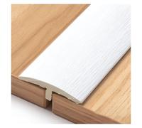 Tira de umbral puerta con diseño veta madera, ideal for unir huecos en el suelo, cubiertas, alfombras y azulejos(White)