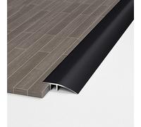 Tira de umbral transición aluminio for suelo, tira entrada, puerta, tiras resistente/gris/L 95 cm (gris, L 115 cm)(Black,L 105Cm)