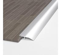 Tira de umbral transición aluminio for suelo, tira entrada, puerta, tiras resistente/gris/L 95 cm (gris, L 115 cm)(Silver,L 90Cm)