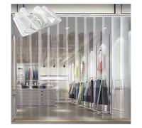 Tira de vinilo transparente de PVC resistente al viento para congeladores, refriradores, almacenes y puertas de gas (59 x 86 pulgadas), fácil de instalar nergética