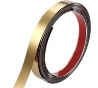 Tira decorativa de acero inoxidable dorada, 20 mm x 5 m, autoadhesiva, para espejo de pared, para muebles del hogar, techo