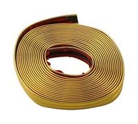 Tira decorativa de PVC de 2 cm x 5 m, adhesivo 3D de alto brillo para papel pintado, borde de azulejos y sellado de bordes, protector de esquina ajustable para mejoras del hogar y seguridad (dorado)