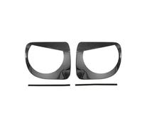 Tira decorativa panel interior coche Para Jeep Para Renegade 2019-2026 Faro De Coche Lámpara Protectora Decoración Cubierta Accesorios Exteriores(Black carbon fiber)