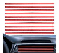 Tira decorativa para aire acondicionado de coche, tiras decorativas para molduras interiores de coche,10X Tiras Brillantes de Salida de Aire Acondicionado | Rejillas de aire acondicionado para salpica