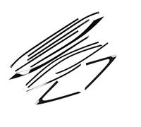 Tira del Sello del Coche Para Lexus Para RX RX350 RX350h RX450h RX500h 2022 2023 2024 2025 Tira Moldura Para Ventana Exterior Coche Sello Decorativo Para Puerta(Negro brillante)