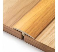 Tira en T de PVC de roble rojo de 90 cm, 3 piezas de perfil de umbral suave para un fácil acceso entre s, uso en exteriores, ideal para Flo Soluts