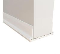 Tira Flexible de Sellado Inferior de Puerta PVC - Borrador de Aire, Tapón Insonorizado Eficaz para Debajo de la Puerta (Blanco)